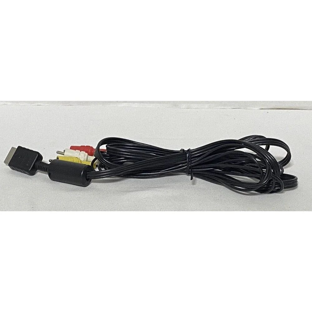 Oficial Genuine Sony PlayStation PS1 PS2 PS3 AV Audio Video Cable Cord RCA 8ft